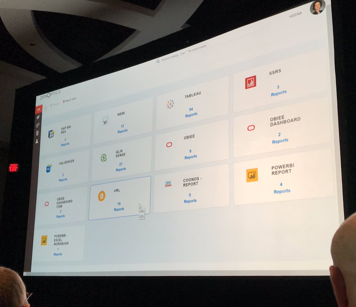 richiebachala's tweet photo. Great demo by @zenoptics; a niche modern day simple to use enterprise hub for unification & consolidation of several #BI platforms. #BIHub helps in natively searching & catalogue available analytic tools for identifying duplicate content, user adoption, TCO. @rsallam #GartnerDA https://t.co/s33cIBJzDi