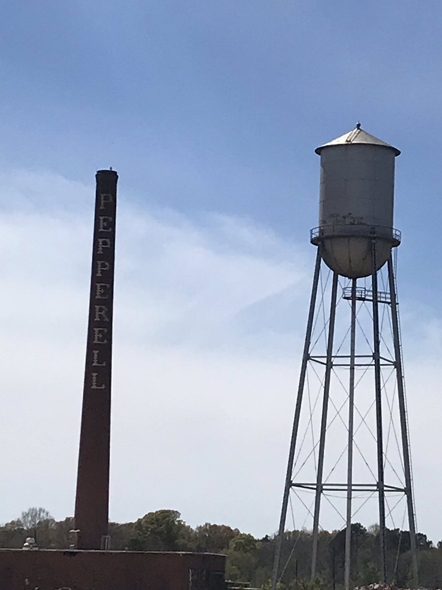#ALwx #BlueSkies over #MyOpelika today! <a href="/spann/">James Spann</a> #watertower #pepperellmill #smokestack