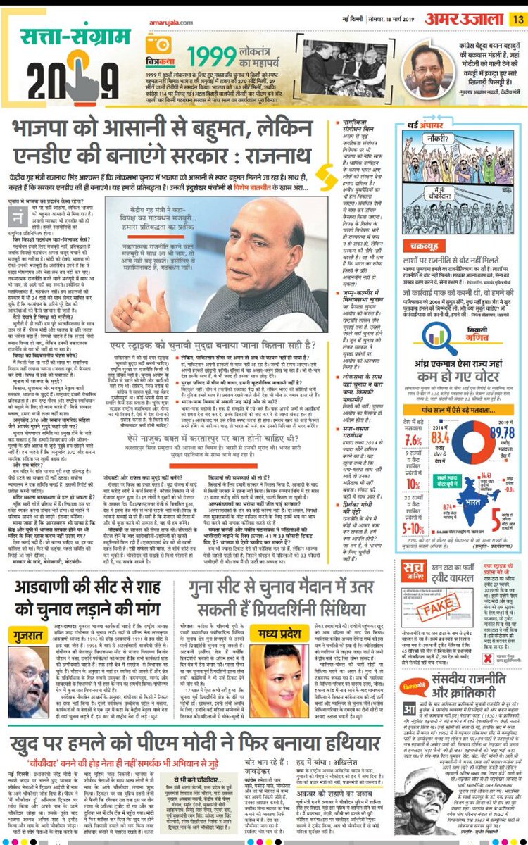 arunchauhan1's tweet photo. #rajnathsingh #amarujalatv #sattasangram2019 https://t.co/IULqNjGOmj