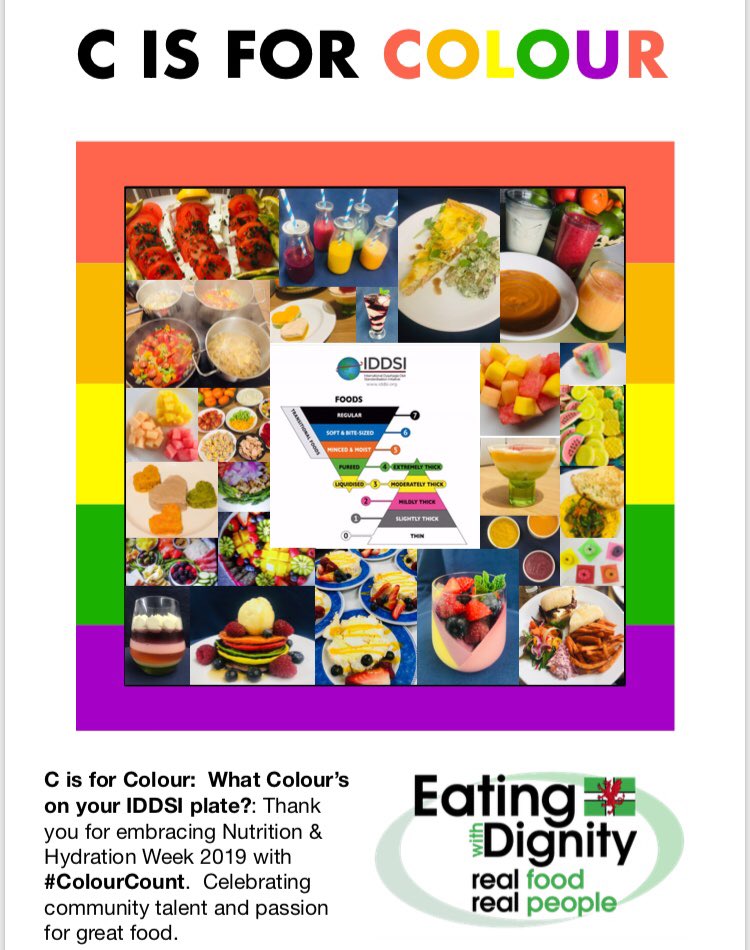 eatwithdignity's tweet photo. It has been an amazing week @NHWeek 2019. We are so fortunate to work with such fantastic people. Thank you to everyone who has been involved #teamwork #collaboration #iddsi #ColourCount https://t.co/ozWKuSnUBM