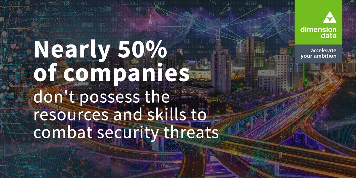 DimensionDataAU's tweet photo. Almost half of companies fear that their current in-house skills and resources won't be enough to ward off cyberattackers.

The best form of protection? Making allies to sure up your defences. Learn more: https://t.co/AggAfsjTFQ https://t.co/00XUIlrJex
