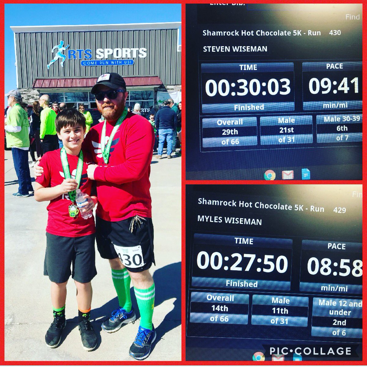 stevenwiseman's tweet photo. Another 5k and father/son memory. https://t.co/A9YSoJcSX7