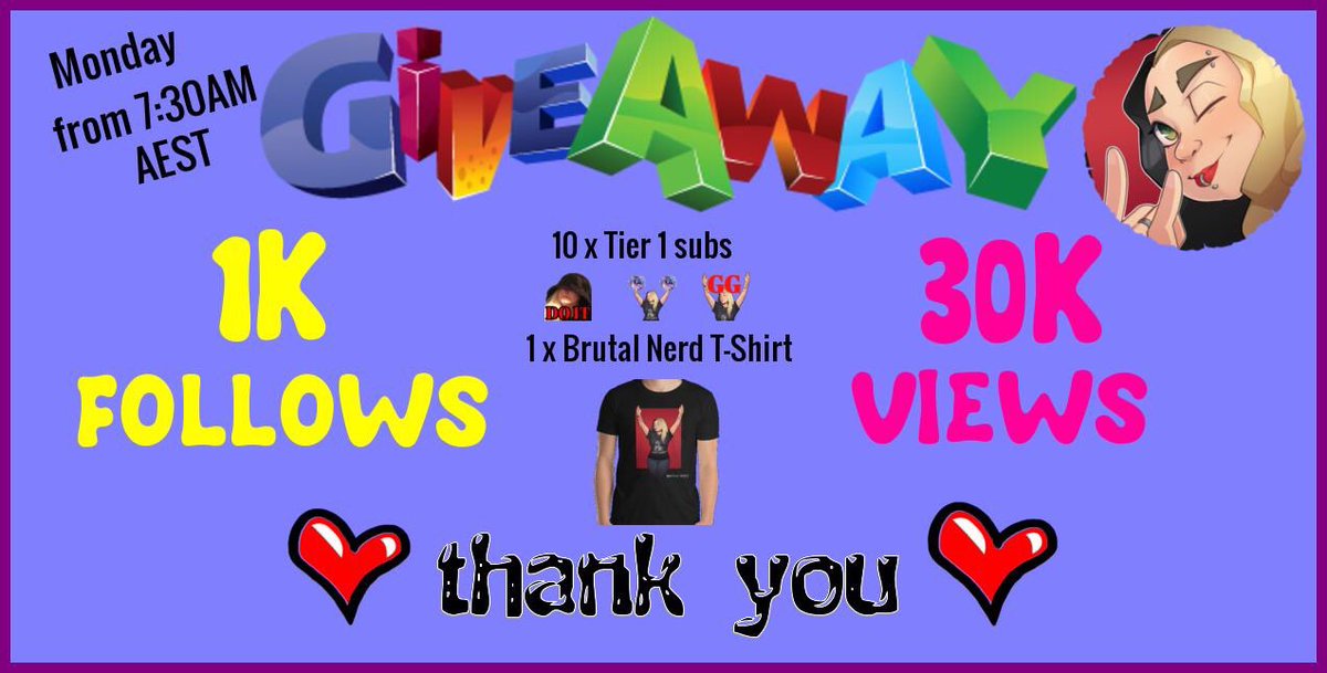 Brutal__Nerd's tweet photo. 20 minutes until kick off!
🎉 CELEBRATION GIVEAWAY STREAM 🎉
https://t.co/emr5jkvEfM
Monday 18th March from 7:30AM AEST
10 x Tier 1 subs thanks to #gatherbot
1 x Brutal Nerd T-Shirt
**You will need "sunbeams" to enter. 500 per ticket max 10 tickets. https://t.co/lGpxh01j9m