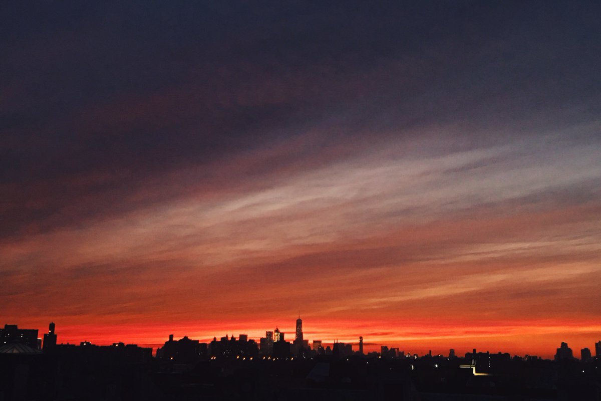 It also helped to have a roof at my apartment with a stunning view. If the color looked good out the window, I'd grab my phone and run up to check on the view. Though these photos are pretty, I prefer the challenge of working in the street.  #shotoniphone