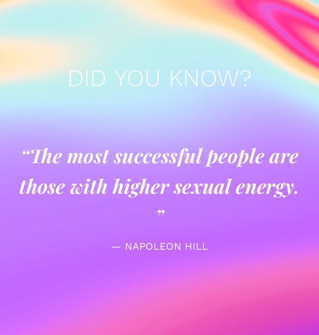 Did you know? &rdquo;The most successful people are those with higher se❌ual energy.&rdquo; @NapoleanHill #napoleanhill<a href="/tag/energy"class="tags"><span>#energy</span></a><a href="/tag/vitality"class="tags"><span>#vitality</span></a><a href="/tag/tantra"class="tags"><span>#tantra</span></a><a href="/tag/napoleanhill"class="tags"><span>#napoleanhill</span></a>