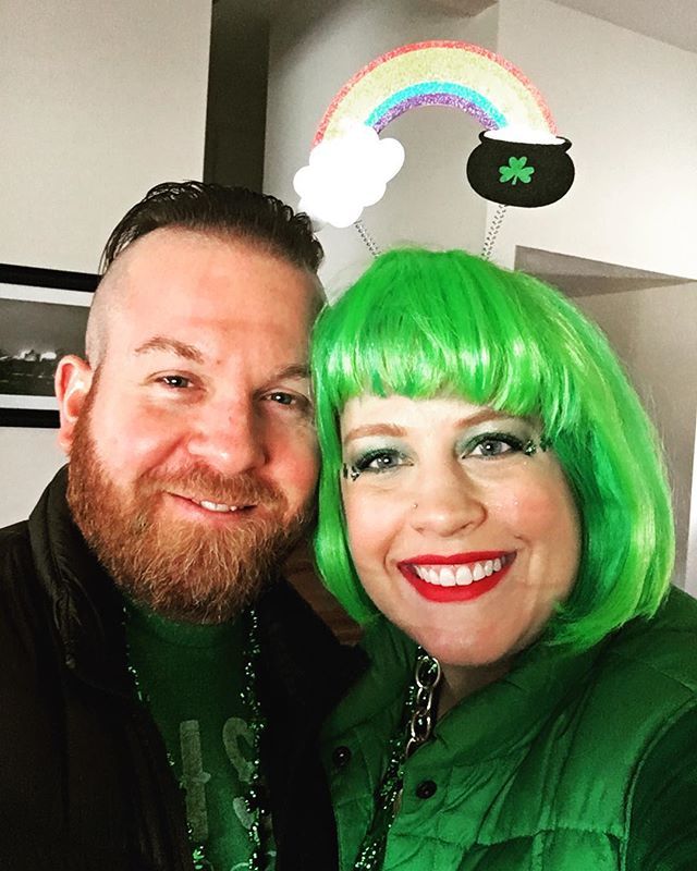 lesleykblake's tweet photo. A year ago I decided to give his guy a second chance. And a year later he still loves me and my crazy green hair and I still love him and his Irish good looks. Happy Anniversary and St. Patrick’s Day to us! 🌈🍀❤️ #onecrazyyear #happystpatricksday #ann… https://t.co/p3WqDJeXy7 https://t.co/y8I8RFmUQ8