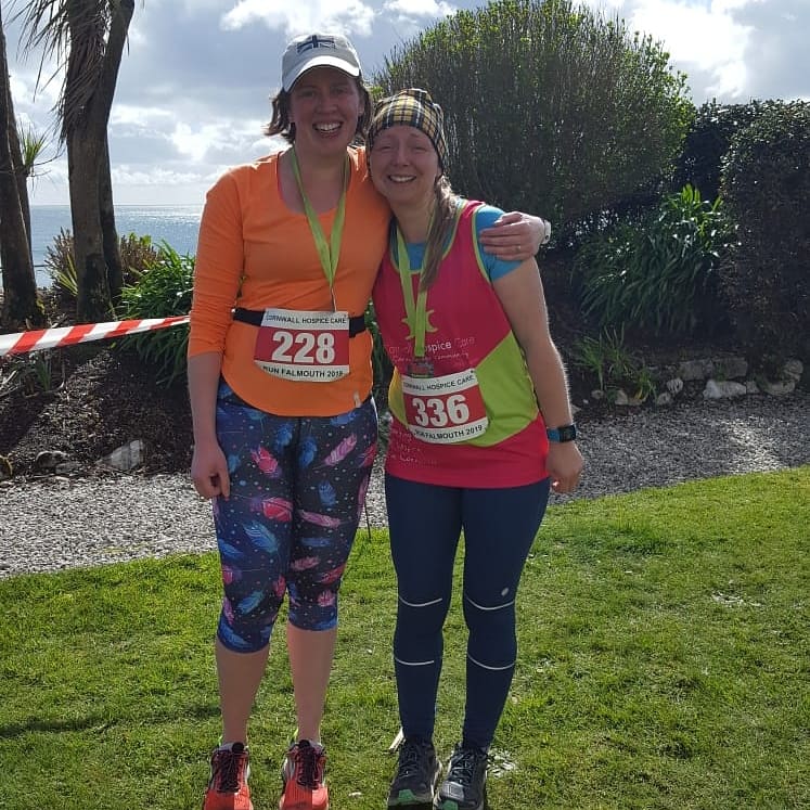 Bealybubs's tweet photo. Ran the #Falmouth #halfmarathon with @thegreenbean85 today. Hard and hilly but we survived! First half for Jen, and 5min pb for me - result! #cornwall #running #runningbuddies https://t.co/Fhi12fWVH6