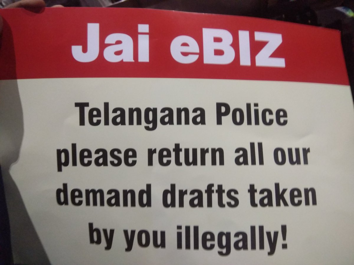 YojattCew's tweet photo. Telangana police please return our all demand draft.
#justiceforebiz #satyamevjayate
@idsa @PMOIndia @rajnathsingh @ArvindKejriwal @ZeeNews @indiatvnews @aajtak @RamVilasPaswan_ @HRDMinistry @narendramodi https://t.co/YPQcE8AH0M