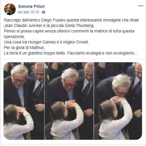 Questa è la destra che ci governa, che cerca di raggiungere le vette più alte dello schifo, ogni giorno. Una destra a cui opporsi con tutte le forze disponibili. #SeguendoGreta
