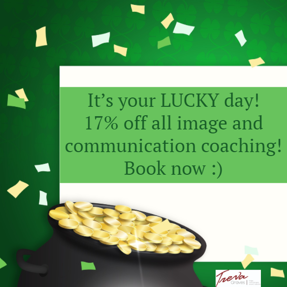 bloomyourbrand's tweet photo. Today is your lucky day!Book any coaching service with me and you will receive 17% off! Happy St. Patrick's Day to all! #image #imagecoach #personalbrand #personalbranding #personalbrandstrategist #personalstylist #communication #communicationcoach #interviewcoach #closetcleanup https://t.co/5F3WTqYsS9