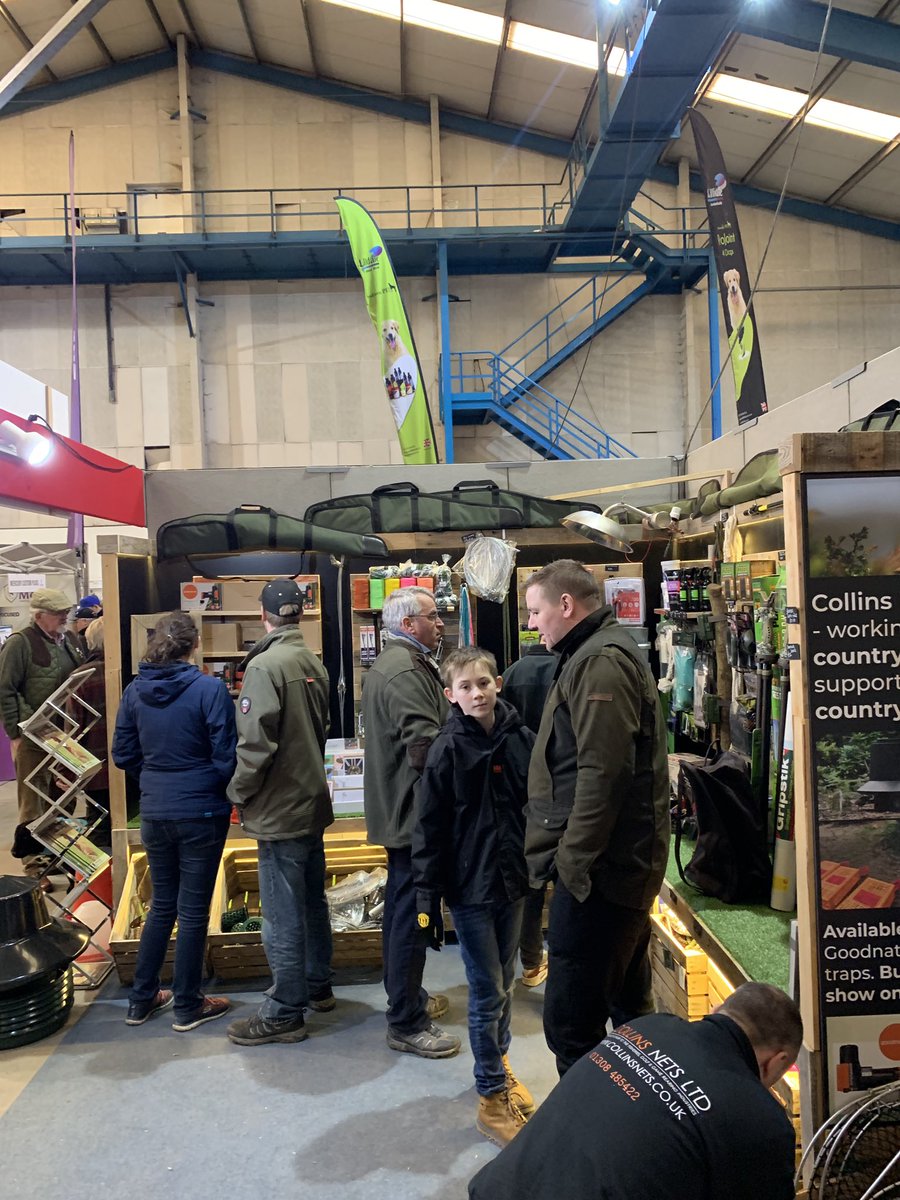 CollinsNets's tweet photo. We had the lovely Steff join Chris and I on the @CollinsNets stand @WestGamefair today. Busy #netmaking. 
It was another great day! 

Now time to pack up and head home 👍😁 https://t.co/Z7SfNxBXSv