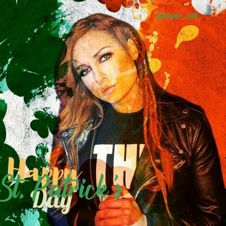 Tiger_ali_'s tweet photo. #HappyPaddysDay #StPatricksDay @BeckyLynchWWE #TheMan https://t.co/ncqP2u8Jd4