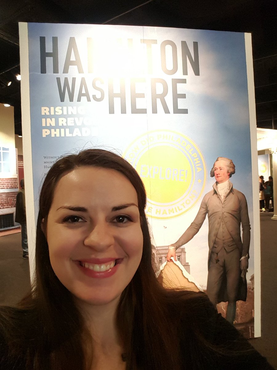 nscholet's tweet image. Happy to be at #HamiltonWasHere at the @AmRevMuseum but sad it is the last day of this increible exhibit! #howrevolutionary