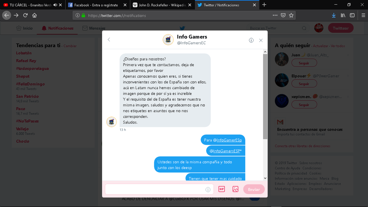 ASpectryOne's tweet photo. @InfoGamersESP @InfoGamersEC Ustedes son poco gentes, que se creen por ser una compañia se creen que estan el top, jajaja ,@CuxbGFX en vez de pedir disculpas hacen esto, si infogamerec no tiene nada que ver en esto debe tener que ver con quien trabajan (infogameresp) 1/2 https://t.co/0Uscbi8amf