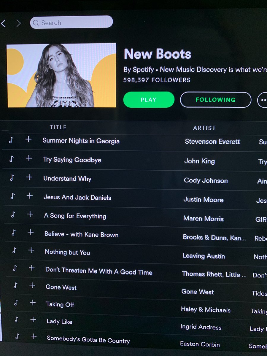I’m a fully independent country artist. The fact that <a href="/spotify/">Spotify</a> added me to the Wild Country and New Boots playlists is a big deal for me. Very grateful. And extremely grateful to YOU for listening and spreading the word!!#summernightsingeorgia