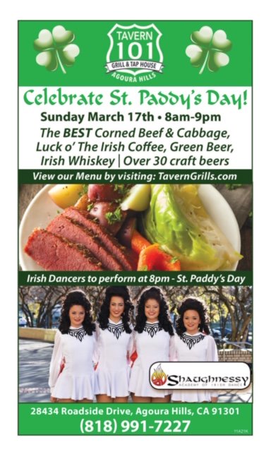 Tavern_101's tweet photo. Come celebrate St. Paddy's Day today at Tavern 101! Delicious corned beef &amp; cabbage, Irish coffee, green beer, whiskey and Irish dancers performing tonight! We'll see you all here! #stpaddy #stpattysday #stpaddysday #restaurants #bars #agourahills #malibu https://t.co/2CeYKv9SJI