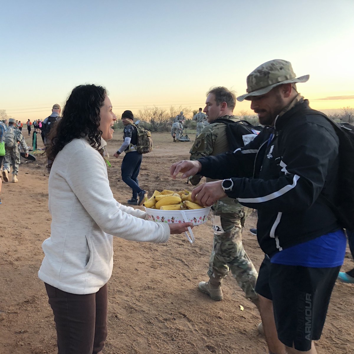 Rep. Xochitl Torres Small volunteering at 30th Annual Bataan Memorial Death March
