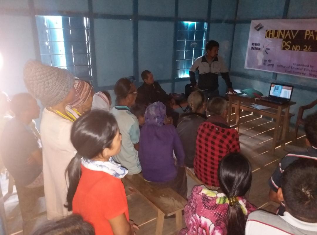 SveepEK's tweet photo. #ChunavPathshala activities Conducted to Engage,Motivate and Sensitise the Community Members on their Electoral Rights and Familiarise them with the Electoral Process at https://t.co/WOb4BWe6O2.26 Pipokoro, East Kameng District, on 17/03/2019.
@ceoarunachal 
#SveepEastKameng https://t.co/TFmYM6lG64