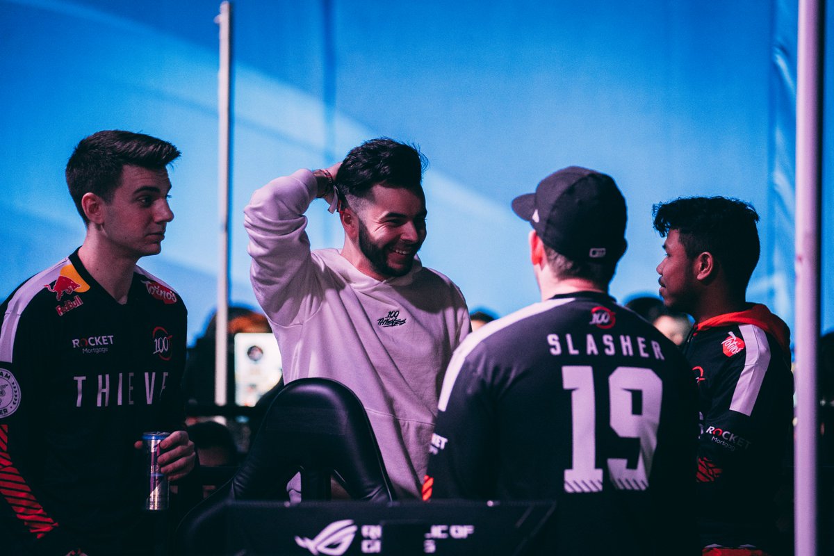 100Thieves's tweet image. What a weekend this has been. From going 2-1 in pools and starting in losers, to making Top 4 with a last minute sub. Proud of the entire team and their performance this tournament. Thank you to everyone supporting us on-site and online. Until next time. #CWLFortWorth #100T