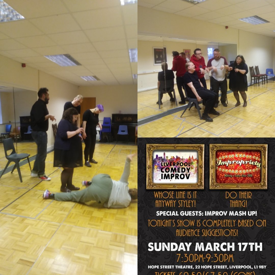 Improvisers Assemble! 1hr to Showtime. Tickets on the door. Come on down <a href="/HopeStTheatre/">Hope Street Theatre</a> <a href="/LivComedyimprov/">Liverpoolcomedyimpro</a> <a href="/MischiefImprov/">Mischief Managed Improv</a> <a href="/CasinoImprov/">Casino Improv</a> @improvlondon <a href="/teatropomodoro/">Teatro Pomodoro  🍅</a>