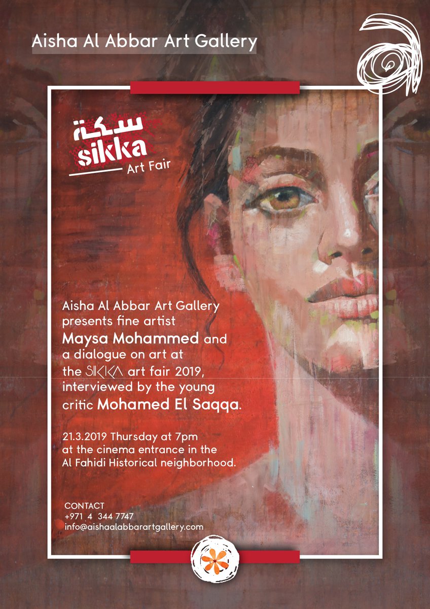 Maqam_alsaba's tweet photo. We look forward to seeing you
#maysamohammad #maqam_alsaba
#capacityworld #sikkaartfair #sikka19 #openingnight #SikkaLive #dubaiartistcommunity #artseason #bastakiya #inabudhabi #lartead #atthegalleria #abudhabievents #MAS #dubaiartseason #dubaiculture #yearoftolerance https://t.co/nEkEYDSpc7