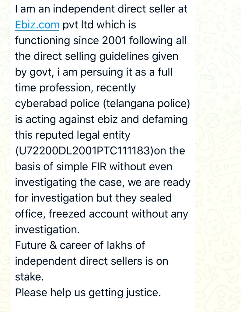 niranjangowda_c's tweet photo. #justiceforebiz 
@PMOIndia @narendramodi @rashtrapatibhvn @KTRTRS @TelanganaDGP @HRDMinistry @raokav https://t.co/WCfTFJCJnL