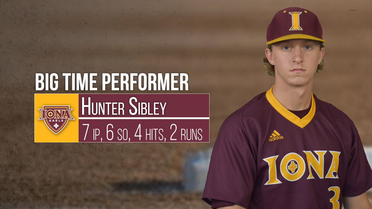 IonaBaseball's tweet photo. Rookie Hunter Sibley throws a gem for #ICBASE!
He is your #BigTimePerformer going seven strong innings and allowed just two earned runs!
#MAACBaseball #GaelNation https://t.co/zAuhDR7xf0