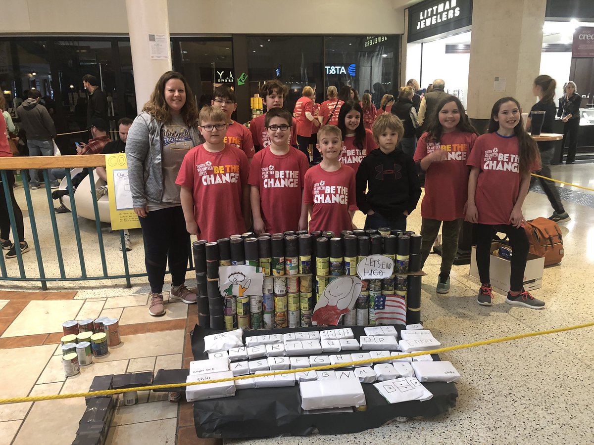 TulpySTEM's tweet photo. Our STEM clubs from both elem. buildings participated in the @VoiceupBerks Canstructure contest yesterday! Proud of these kids for their hard work & dedication to this project! Canโt wait until next year! #BerksSTEM #tulpystem #TulpyPride https://t.co/uCv24flOkN