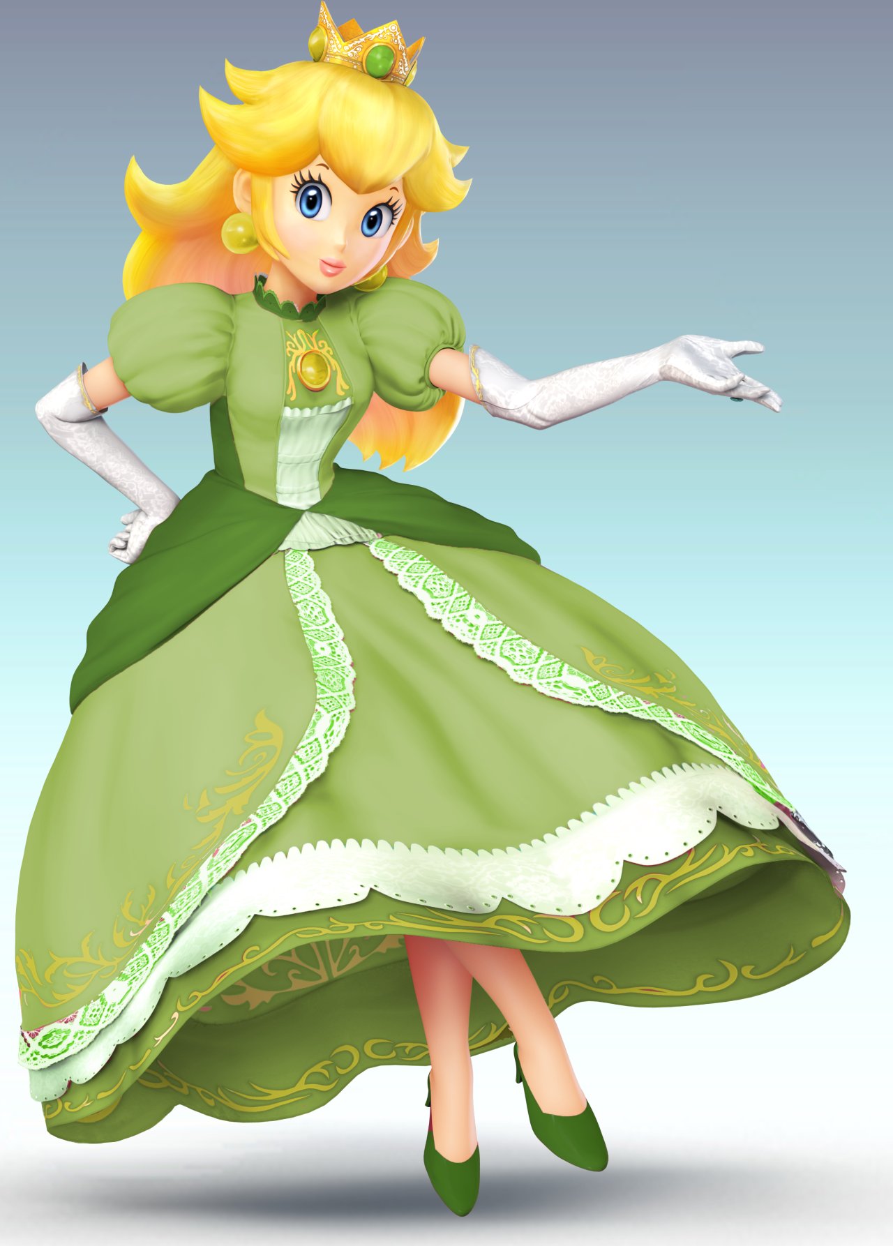 Peach green best sale dress