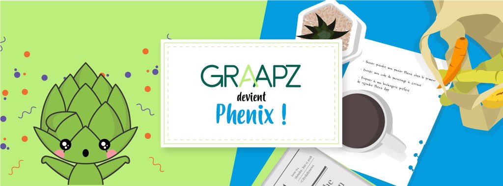 .<a href="/GraapzFr/">Graapz</a> devient <a href="/phenixfr/">Phenix</a> L’occasion de télécharger l'appli : bit.ly/phenixapp 
📲🛒♻️