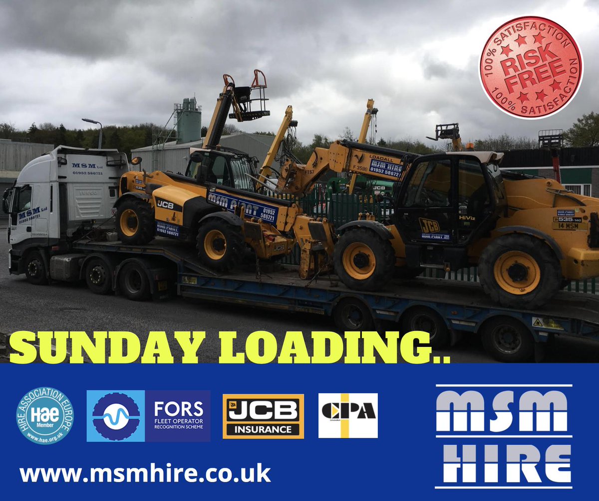 Typical British weather doesn't stop our first class customer service. We've been Sunday Loading! ready for a busy start to the week!  In need of Hire? 
Call our Team on 01952 586 721 or visit msmhire.co.uk
#firstclassteam #customerserviceapriority