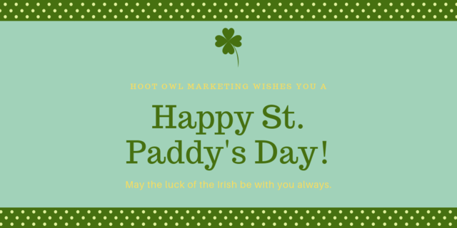 MarketingHoot's tweet photo. Happy St. Paddy's Day!  #ContentMarketing #socialmediamarketing #marketingdigital https://t.co/KUl6Eg56Wr