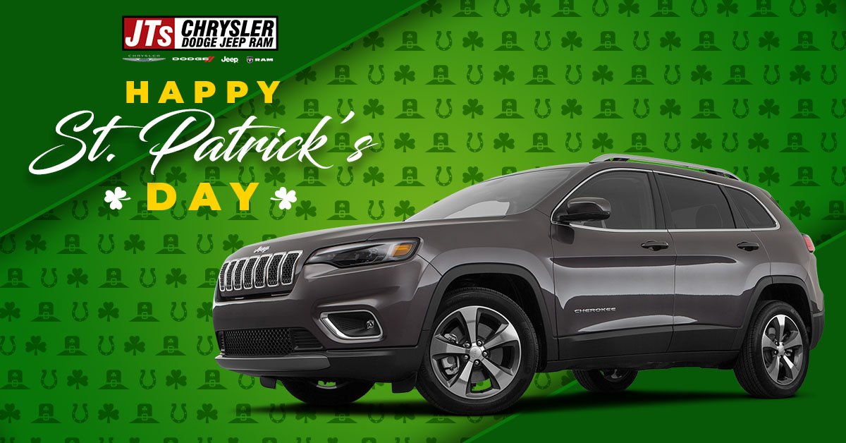 JT_Chrysler's tweet image. Share the luck with others by telling them to get a Jeep. #Luck #StPatricksDay #Shamrock #LuckoftheIrish #Jeep