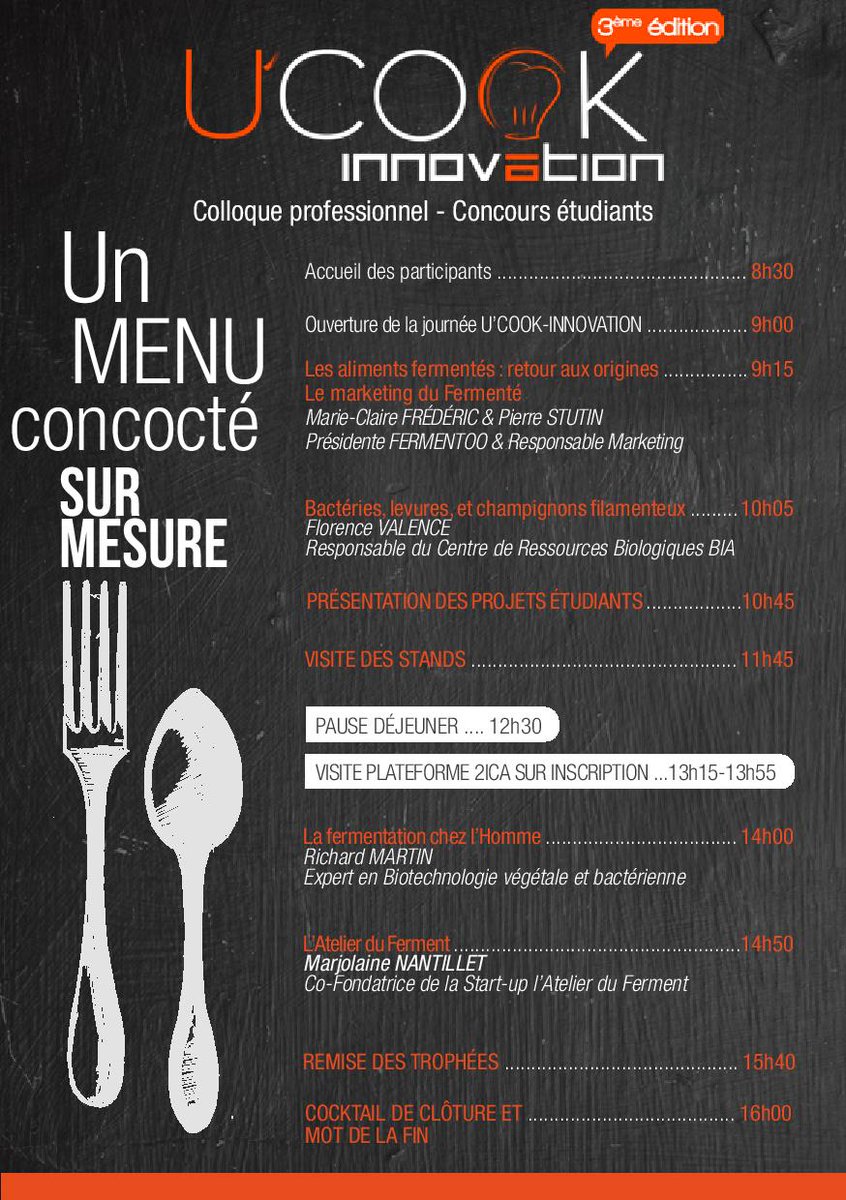 ucookinnovation's tweet photo. J-5 ! U'COOK-INNOVATION c'est VENDREDI ! 
Pour ceux qui ne l'ont pas encore fais, vous pouvez réserver votre place sur notre site https://t.co/c6bxoQGmRX !
En attendant voici le programme de cette troisième édition ! https://t.co/sFPD0DJZwm