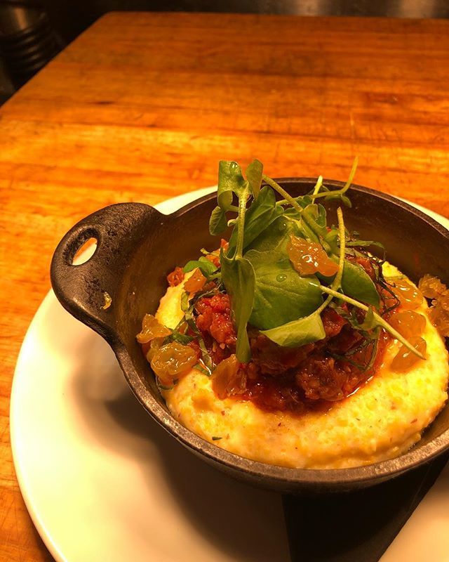 The lamb sugo right now is on special off the menu. Tomato &amp; white wine braised lamb neck, creamy polenta, pickled golden raisins.

Happy hour all night! Stop by and grab a cocktail and a small plate!