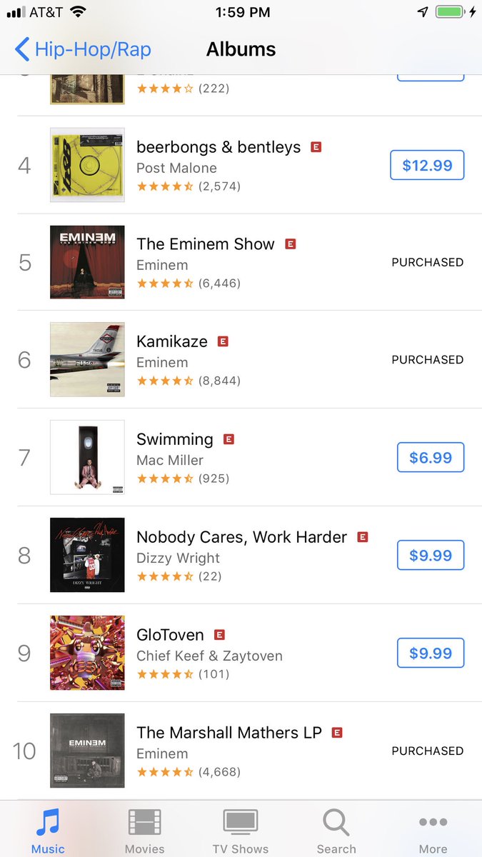 eminem recovery album itunes