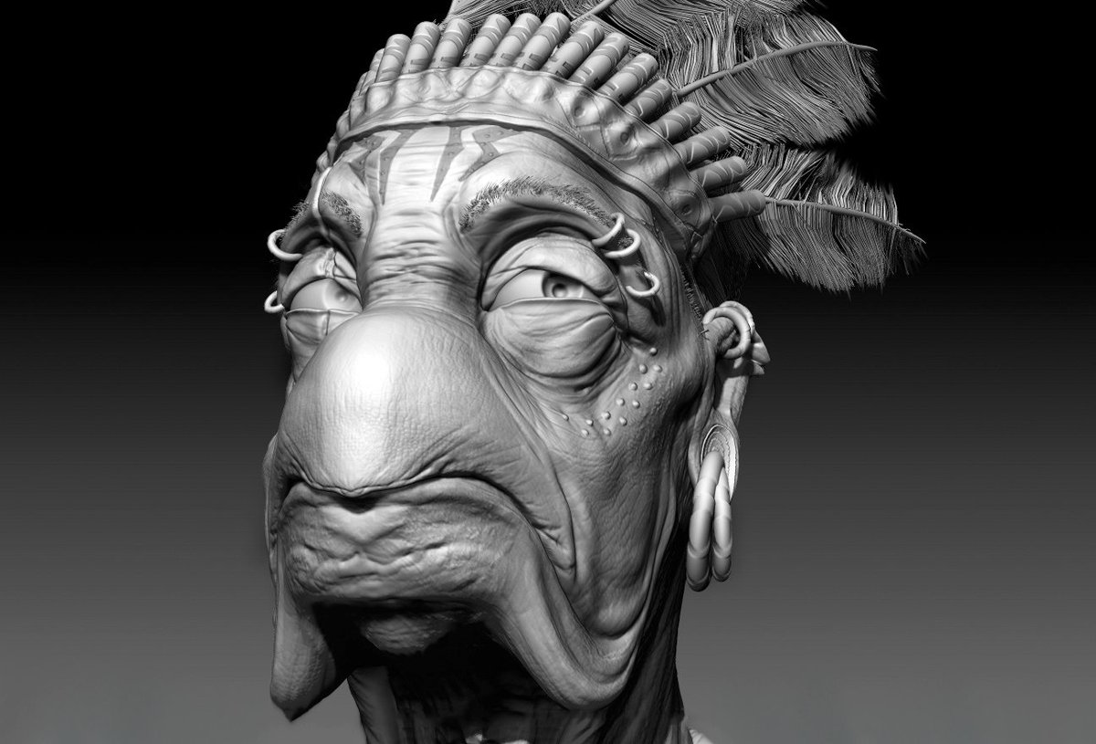 SeducedPigeon's tweet photo. Further progress on my Mudokon Shaman! Need to begin optimising her for texturing ^^ god help me with the feathers x_x
#oddworld #abes #oddysee #exoddus #mudokon #creature #creaturedesign #3dsculpting #gamedev #gameart #characterdesign @OddworldInc #soulstorm #zbrush #polycount https://t.co/DGh1NC15HD