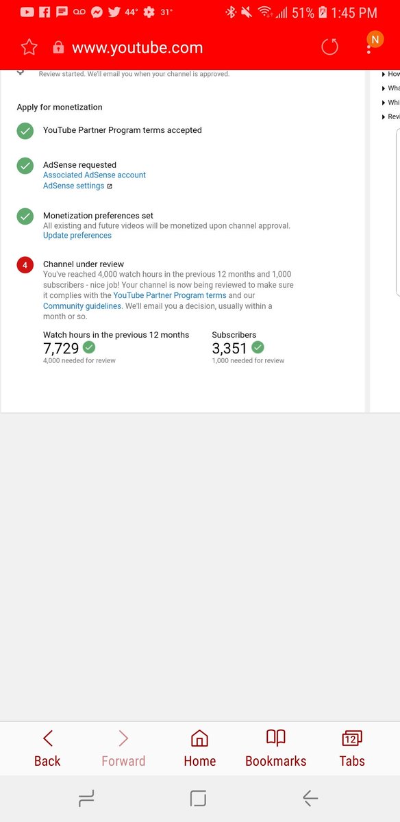 Current stats on my channel