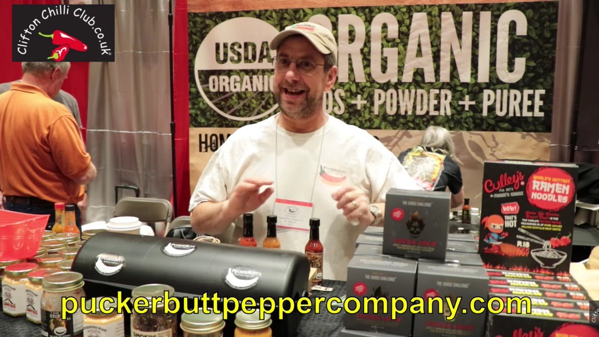 CliftonChilli's tweet photo. Home of the Carolina Reaper &amp; purveyors of the Pepper X, @PuckerButt talk to us about their beginnings and all things super-hot!
Check out the vid interview just published on our YouTube channel: https://t.co/gdE8t6FLXg
#interview #chilli #edcurrie #southcarolina #chili #pepperx https://t.co/F1unBOVoK1