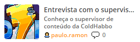 PBigbobba's tweet photo. Que tal conhecer um pouco mais sobre o supervisor de conteúdo da fã-site @ColdHabboFS? Confira a entrevista exclusiva: https://t.co/VgJCfIsSLu, não esqueça de comentar o que achou sobre! https://t.co/1ZeFr8oWF1