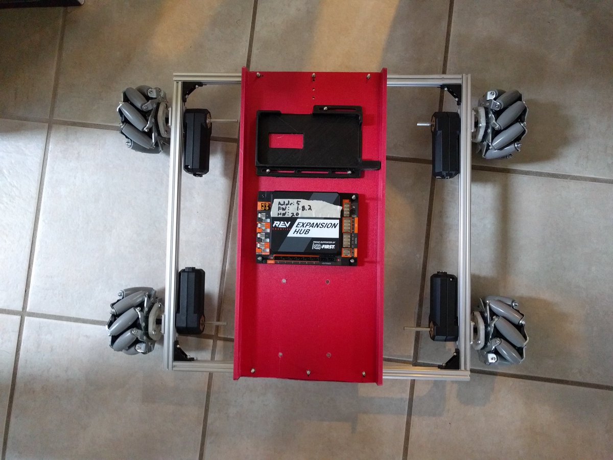 Learning about mecanum wheels and putting together a prototype base!  #omgrobots #learningneverends #newseason <a href="/FTCTeams/">FIRST Tech Challenge</a> @OhioFTC
