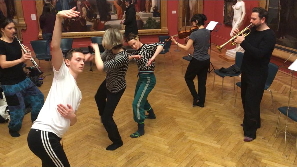hannahmccabe01's tweet image. How better to spend a Sunday that exploring music &amp;amp; movement @mcrartgallery for the 'In Between' Project with @choreoruth @evecharrison @vonnegutmusic &amp;amp; 3 fabulous dancers. Great fun to work with and the perfect venue! Thanks @HelpMusiciansUK, looking forward to the next session!