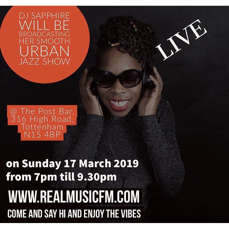 eboneyRe's tweet photo. #RT @sapphires_music 
#LIVE #thepostbarsevensisters  #smoothjazzlounge #realmusicfm https://t.co/Vxuj0N4fxz
#onlineradio #djsapphire #smoothjazz #stpatricksday⁠ ⁠ #tottenham #sevensisters #sevensistersn15 #femaledjs #postbar #livebroadcast #radio #community #support #n15 👏🏿 https://t.co/ywxcyEcLFi