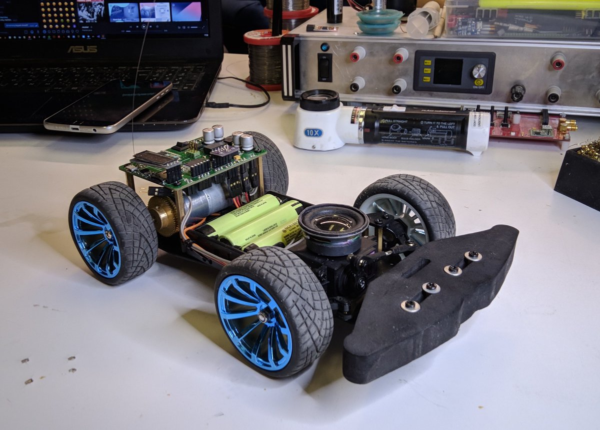 ok1raj's tweet image. Tímhle autem si sice na výlet nevyjedete, přesto však je náš nový vůz víc smart než lecjaká Tesla 😎🚘

#arduino #diy #arduinoide #electronics #car
