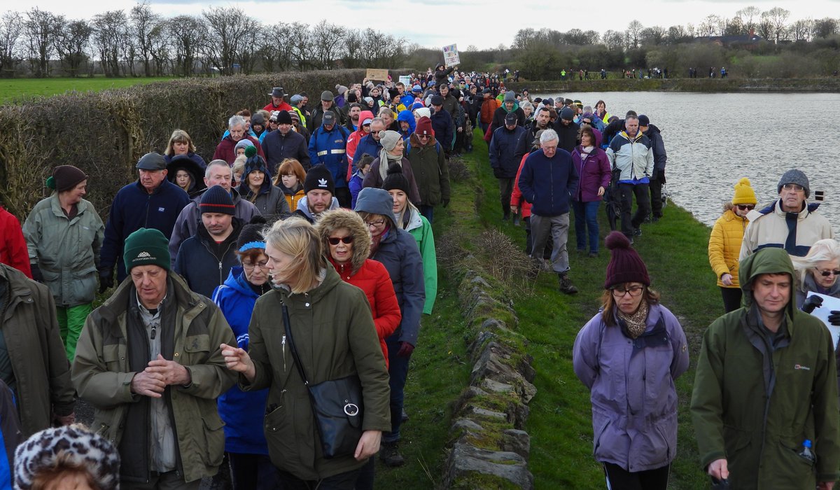 Some photos from today's 'Save Bury's greenbelt' protest walk  from Elton High to Elton reservoir #Bury #saveourgreenbelt