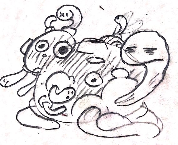 i don't typically post traditional stuff here because it's always so so messy but i've been designing/redesigning a lot of cross gen evolutions lately. These are just random ones i think are cool