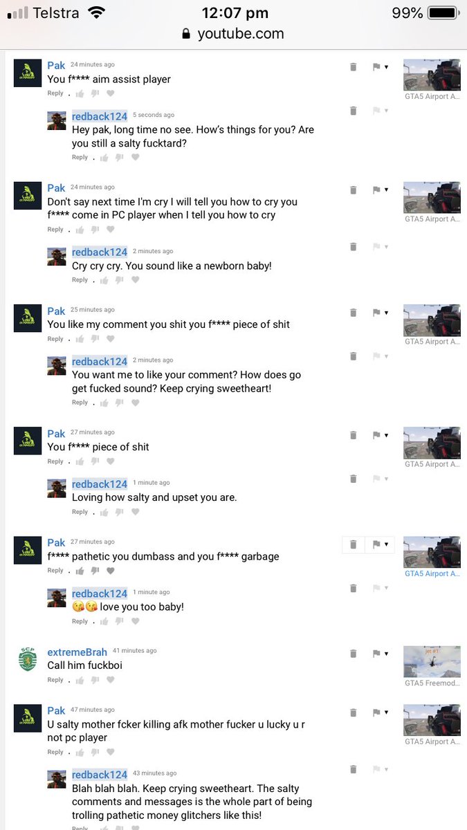 redback124's tweet image. Someone’s salty! Go say hi and tell him to stop crying! youtube.com/watch?v=5Q1yG7…