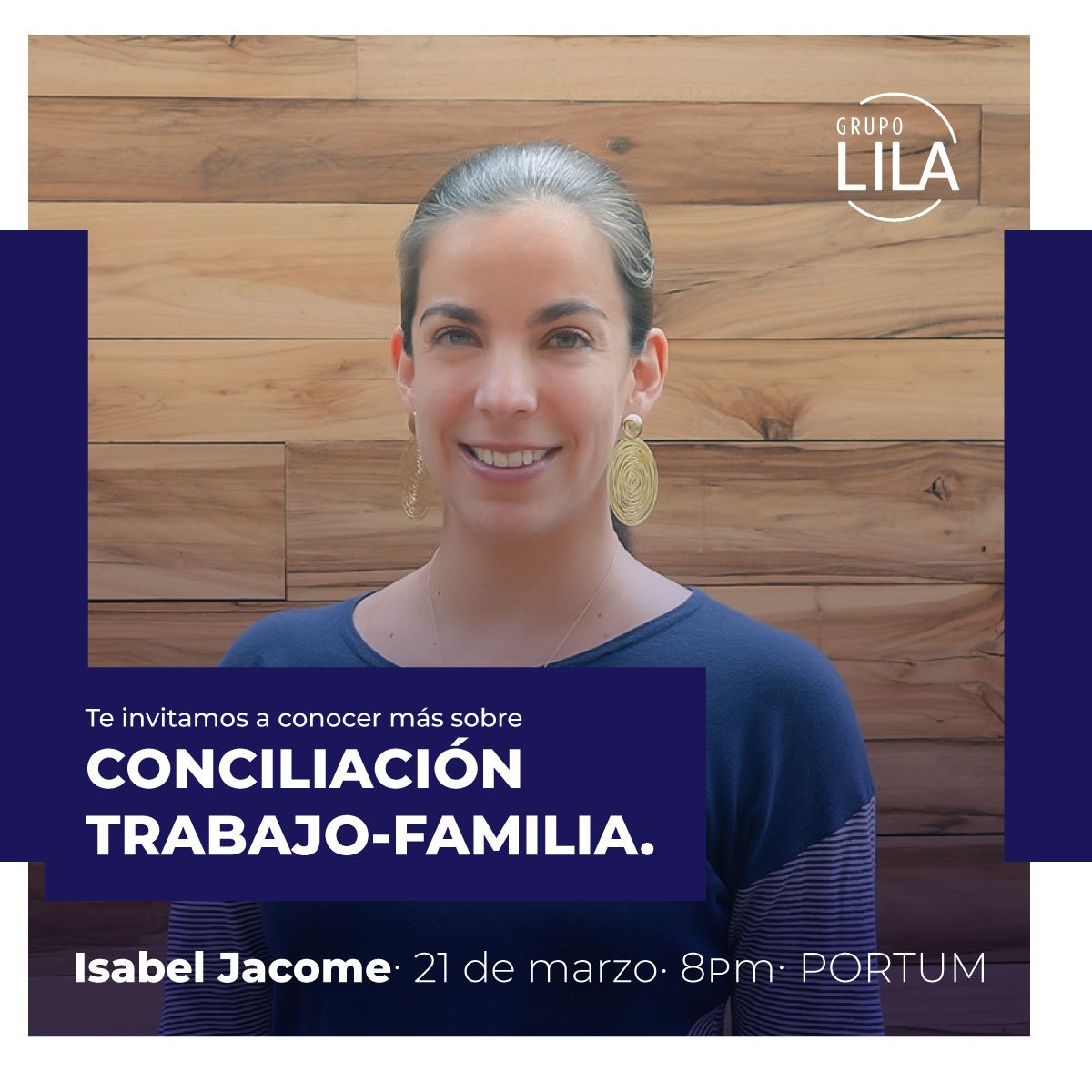 Grupo_LILA's tweet photo. Nuestra cofundadora estará dando una charla acerca de la CONCILIACIÓN TRABAJO-FAMILIA este 21 de marzo a las 8pm en #Portum - Toledo 1231
Les invitamos a conocer más sobre este tema tan importante en las manos de una experta en medidas de conciliación. https://t.co/5Mpc5iJa5l