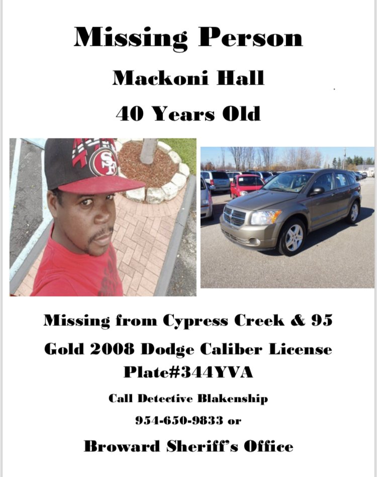 @nbc6 @WPLGLocal10 @CBSMiami #breakingnews #breaking #missing #missingbroward #FtLauderdale #findmack @findmackonihall