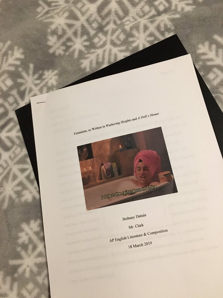 bethanydatuin's tweet photo. now, THIS is how you turn in a senior research paper https://t.co/h3n1fNQYR3